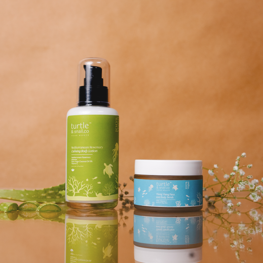 Exfoliate & Soothe Duo: Scrub + Rosemary Body Lotion